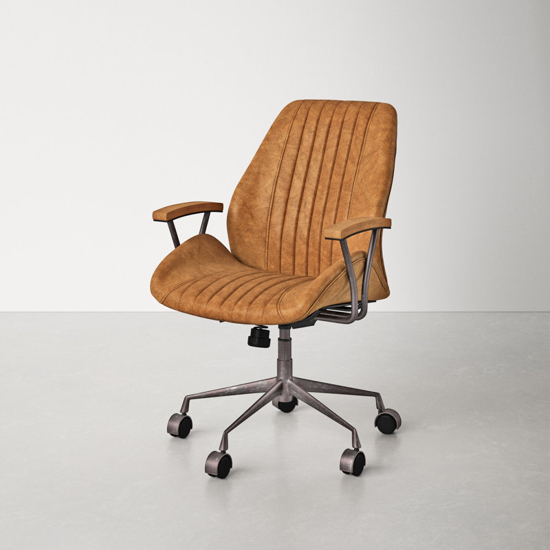 Aneira Genuine Leather Task Chair & Reviews AllModern